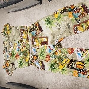 Vintage Jams World MATCHING Topical Top & Pants M/L